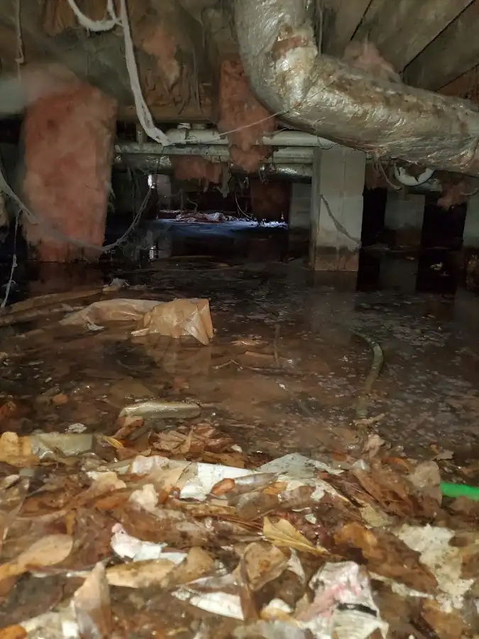 Crawl space flood assessment for Commercial Water Damage Restoration in Las Vegas